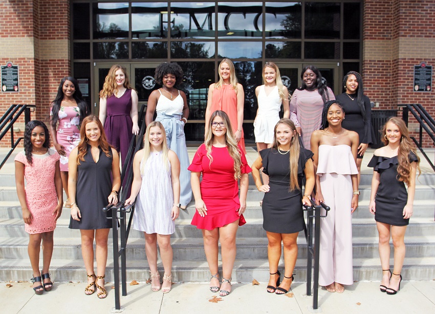 Members of EMCC’s 2019 Homecoming Court are, from left: (First row) India Jones of Laurel, Rylee Bowman of Ackerman, Bree Gammill of Carrollton, Aubrey Riley of Columbus, Lauren Walker of Collinsville, Derriyana Mays of Starkville and Amberly Harden of West Point. In the back row, from left, are Carla Keaton of Columbus, Marlee Hemphill of Caledonia, Nykirra Taylor of Pascagoula, McKinsey Wedel of West Point, Kelsey Tubby of Philadelphia, JayQuandra Ash of Shuqualak and Trinity Davis of DeKalb. Members of EMCC’s 2019 Homecoming Court are, from left: (First row) India Jones of Laurel, Rylee Bowman of Ackerman, Bree Gammill of Carrollton, Aubrey Riley of Columbus, Lauren Walker of Collinsville, Derriyana Mays of Starkville and Amberly Harden of West Point. In the back row, from left, are Carla Keaton of Columbus, Marlee Hemphill of Caledonia, Nykirra Taylor of Pascagoula, McKinsey Wedel of West Point, Kelsey Tubby of Philadelphia, JayQuandra Ash of Shuqualak and Trinity Davis of DeKalb.