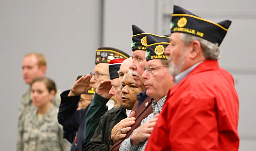 These veterans were among the attendees of last year’s “Proud to be an American” event on East Mississippi Community College’s Golden Triangle campus. Ceremonies to pay tribute to veterans will take place on the Scooba and Golden Triangle campuses this year. These veterans were among the attendees of last year’s “Proud to be an American” event on East Mississippi Community College’s Golden Triangle campus. Ceremonies to pay tribute to veterans will take place on the Scooba and Golden Triangle campuses this year.